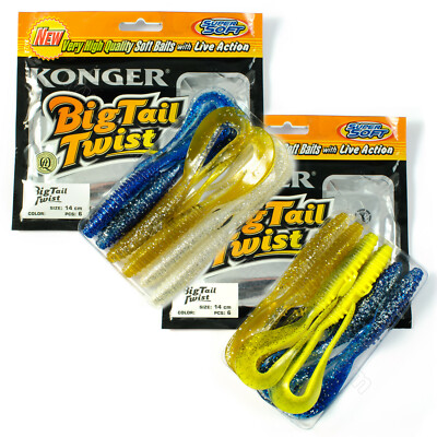 Soft Lure Curly Long Tail Grub 14cm Hechtangeln Jigkopf Offset Hakenköder Set02
