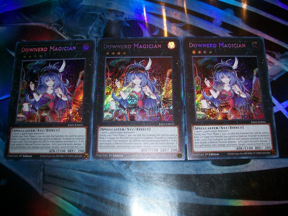 3x Downerd Magician 1st Edition Secret Rare RA01-EN035 Yu-Gi-Oh!