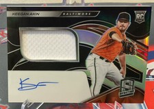 2021 Chronicles Spectra Keegan Akin Silver Prizm Rookie Patch Auto RC #098/199