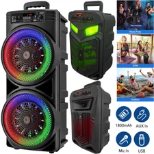 6000W Portable Bluetooth 5.0 Speaker Sub woofer Heavy Bass Sound Party System US