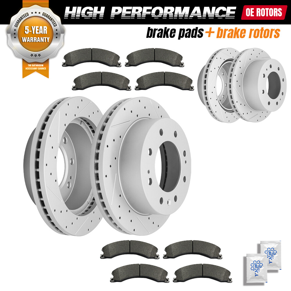 Drilled Slotted Rear Rotors Chevy Silverado 2500 HD Complete Rear Drilled & Slotted Brake Kit For 2011-2019 Chevy Silverado/GMC 2500/3500 HD Drilled Slotted Rear Rotors Chevy Silverado 2500 HD Complete Rear Drilled & Slotted Brake Kit For 2011-2019 Chevy Silverado/GMC 2500/3500 HD