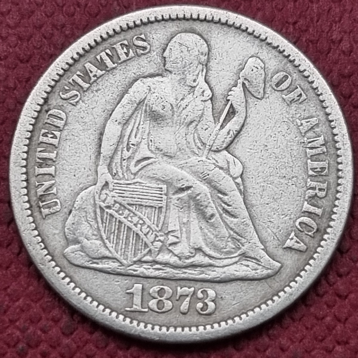 1873 Seated Liberty Dime 10c Better Grade XF #57028 | eBay