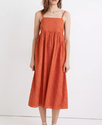 Eyelet Summertime Cami Midi Dress 