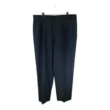 F.W.I. Mens Pants Size 40R Black Pleated Business Professional Comfortable