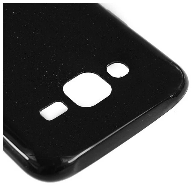 Custodia Silicone Back Case Fluo Cover Gel Glitter Sottile Htc Desire 530 Nera - Immagine 2 di 4