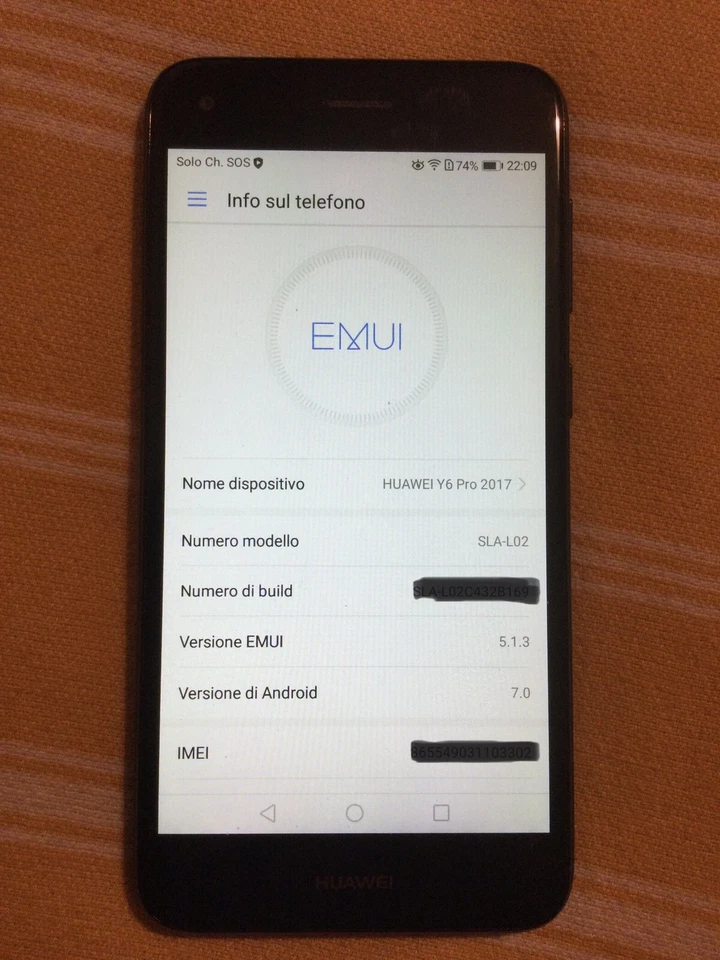 Huawei Y6 Pro 2017 SLA-L02 Black 16GB (LEGGERE DESCRIZIONE) - Immagine 4 di 4