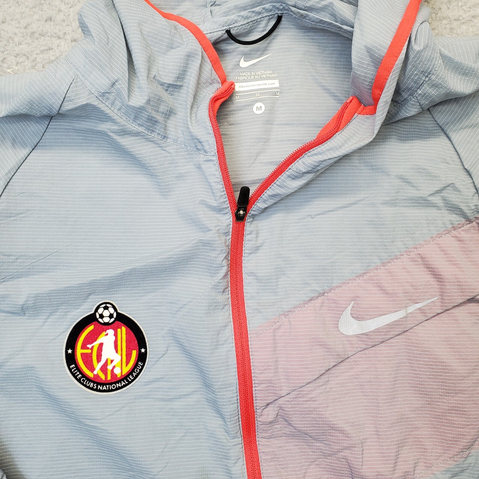 SACAI X NIKE Giacca a vento Nike donna grigia media a righe Elite Clubs National League