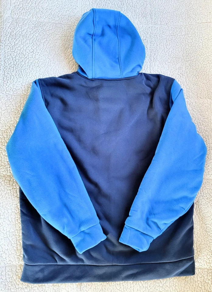 U.S. Polo Assn. Chaqueta con capucha para hombre Feel Dry aislada con cremallera azul blanco talla XL Foto 2 de 4