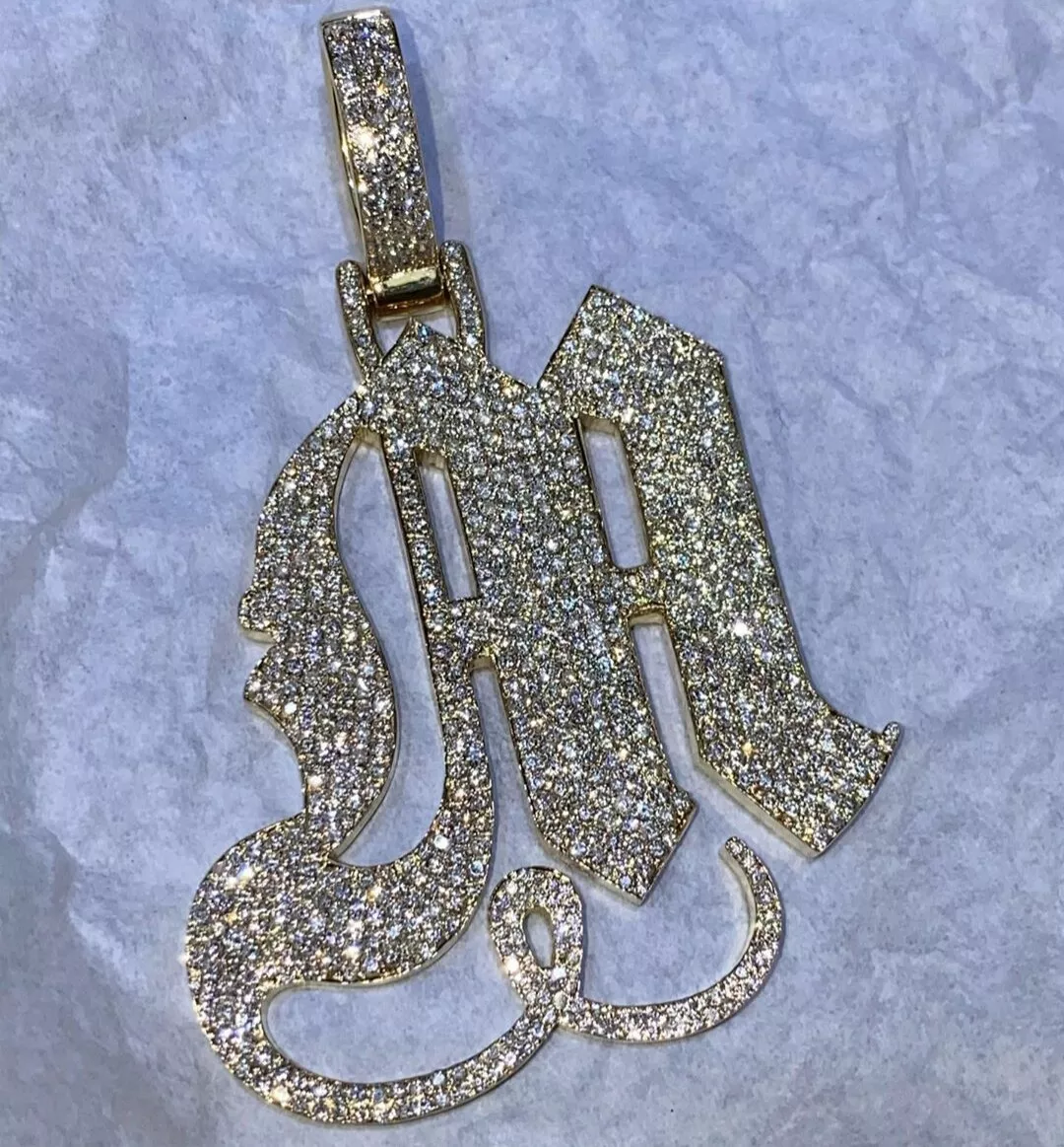 Old english initial necklace mens deals