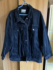 Madewell Women's The Oversized Trucker Jean Denim Jacket Black Size 2xl