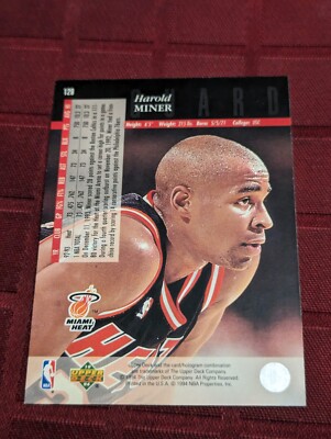 1993-94 Upper Deck Special Edition Harold Miner Miami Heat #129 (B