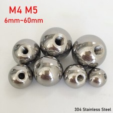 M4 M5 Half-hole Thread Ball Bearing Round Balls Dia 8-60mm 304 Stainless Steel