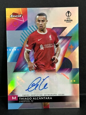 2023-24 Topps Finest UEFA CC Liverpool Thiago Alcantara Auto
