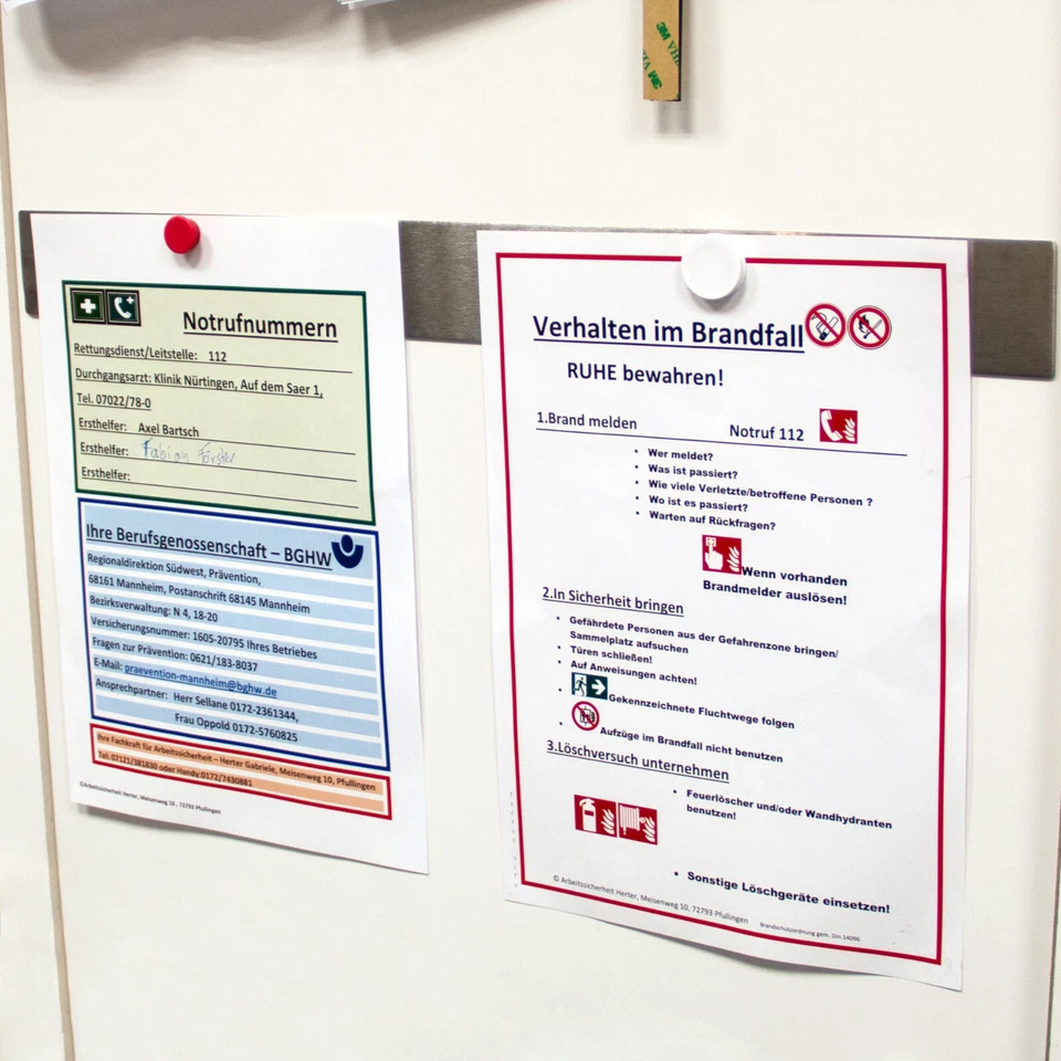 Magna-C® Magnetleiste Edelstahl selbstklebend magnethaftender Untergrund Fotos - Bild 4 von 4