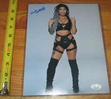 Kayden Carter Wrestling Autographed 8x10 Photo Signed COA JSA WWE NXT black gear