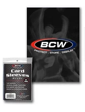 🏒🏈🏀⚾️100 BCW STANDARD CARD PENNY SLEEVES 2 5/8 X 3 5/8 - 1 PACK OF 100🏈🏀⚾️