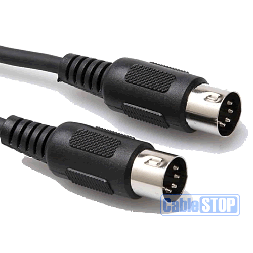 5 PIN MIDI DIN MALE PLUG to PLUG CABLE 75cm 1m, 1.2m, 1.5m, 2m, 2.5m, 3m, 5m, 6m - Afbeelding 1 van 15