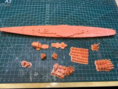 3D Printed 1/700 Italian Navy Heavy Cruiser Venice Class Unpainted Model Kit