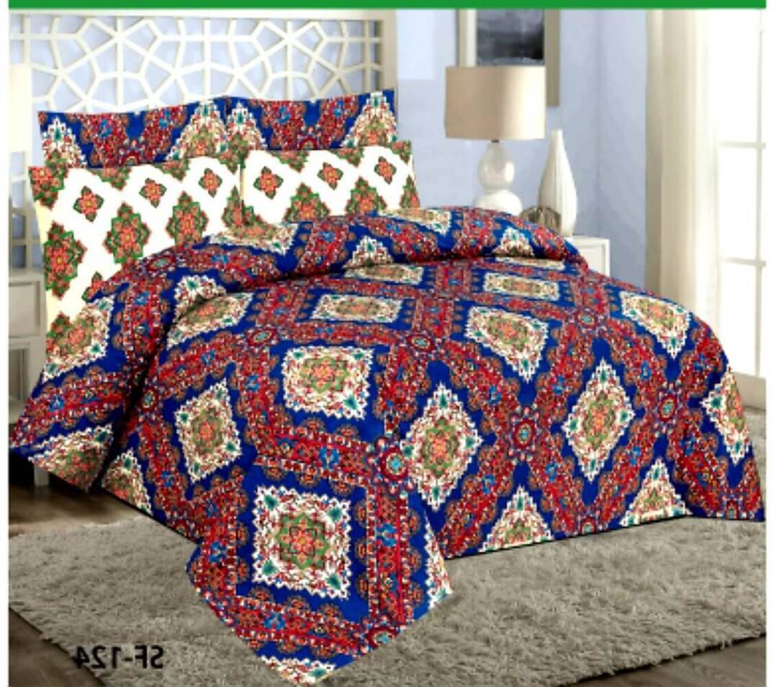 800 Thread Count Bedsheet Set Pure Cotton Flat/Top Printed Bed Sheet