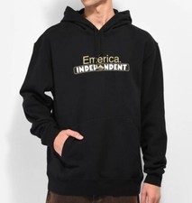 EMERICA X INDEPENDENT BAR Men's Pullover Hoodie - Black - Medium - NWT  LAST ONE