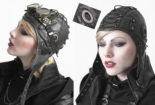 Steampunk pilot hat aviator beanie 