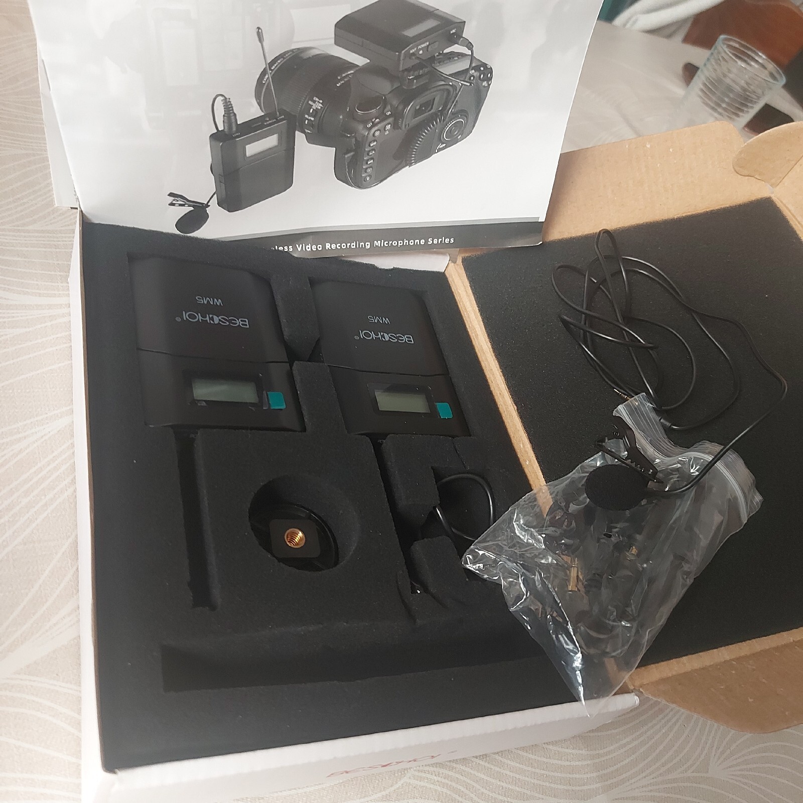 Microphone sans fil Beshoi appareil photo reflex numérique micro cravate omnidirectionnel