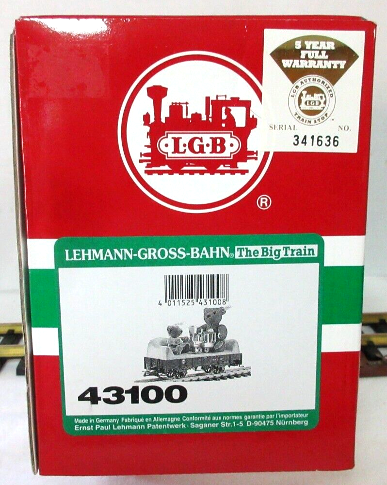 LGB #43100 OPEN FLATBED CAR WITH STEIFF BEARS NEW | eBay