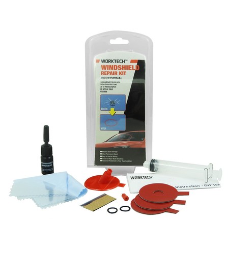 WorkTech Premium Windshield Glass Repair Kit, Chip Crack Stone Damage Fix DIY - Picture 3 of 4