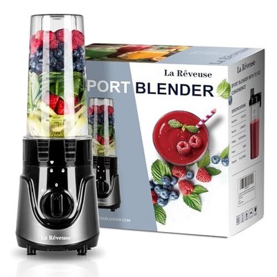 Personal Size Smoothies Blender 300 Watts with 24 oz BPA-Free Portable Travel...
