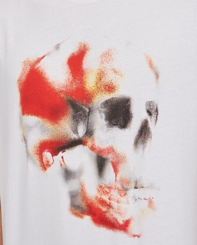 ✅ ALEXANDER McQueen tshirt Taglia S-M-L-XL-XXL t-shirt Bianco logo Teschio - Imagen 4 de 4