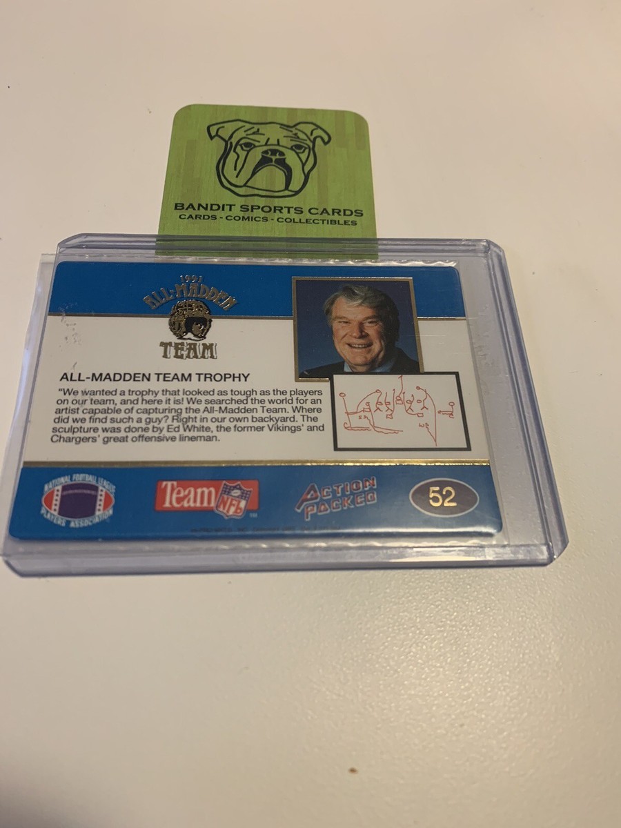 All-Madden Team Trophy CARD "1991 All-Madden Team" 1992 Action Packed #52 |  eBay