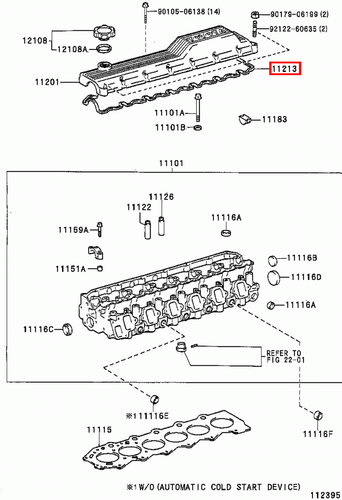 Genuine LandCruiser 80 105 100 Series 1HD T 1HZ Tappet Rocker Cover Gasket - Picture 8 of 15