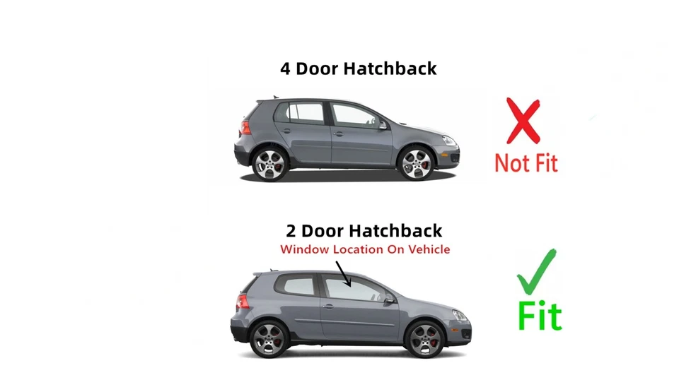 Fit 06-09 Volkswagen R32 GTI Rabbit 2-Dr Passenger Right Side Door Window Glass Foto 3 de 4