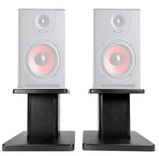 Rockville 8” Black Studio Monitor Speaker Stands For Gemini SR-8 Monitors