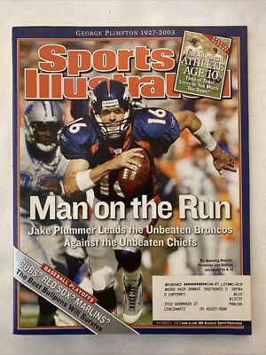 2003 October 6 Sports Illustrated Magazine Jake Plummer A Good Bet (CP208)