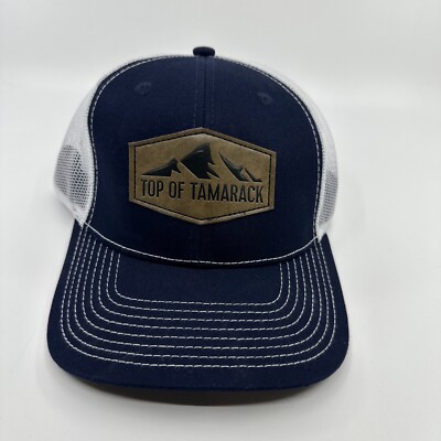 Gr8ter Top Of Tamarack Ski Trucker Hat Blue White Mesh Gorpcore Ski