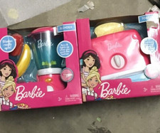 2 Barbie Piece Kids Kitchen Appliances Set w/ Blender,Toaster  Mixer Age 4-9