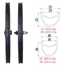Set ruote MTB carbonio 29er 52T Goldix mozzi anteriori Lefty 2.0 XC AM 12x142mm senza gancio