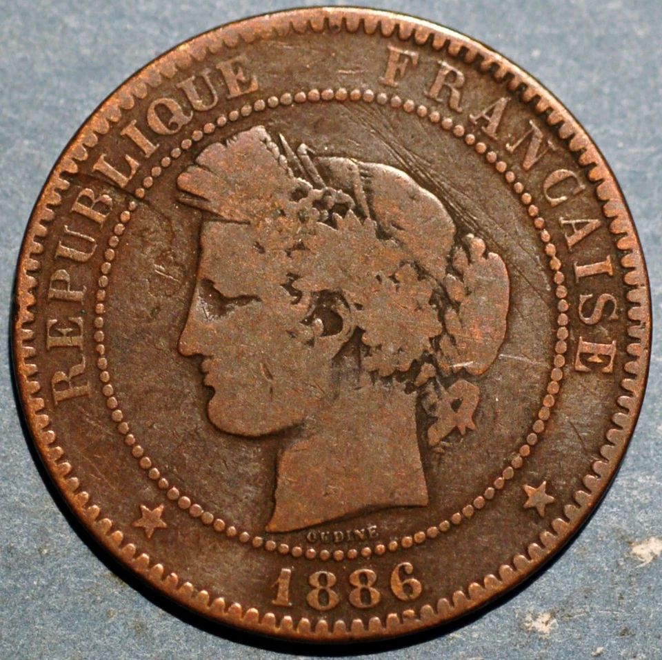 1886 France 10 Centimes KM#815.1 - Image 2 of 2