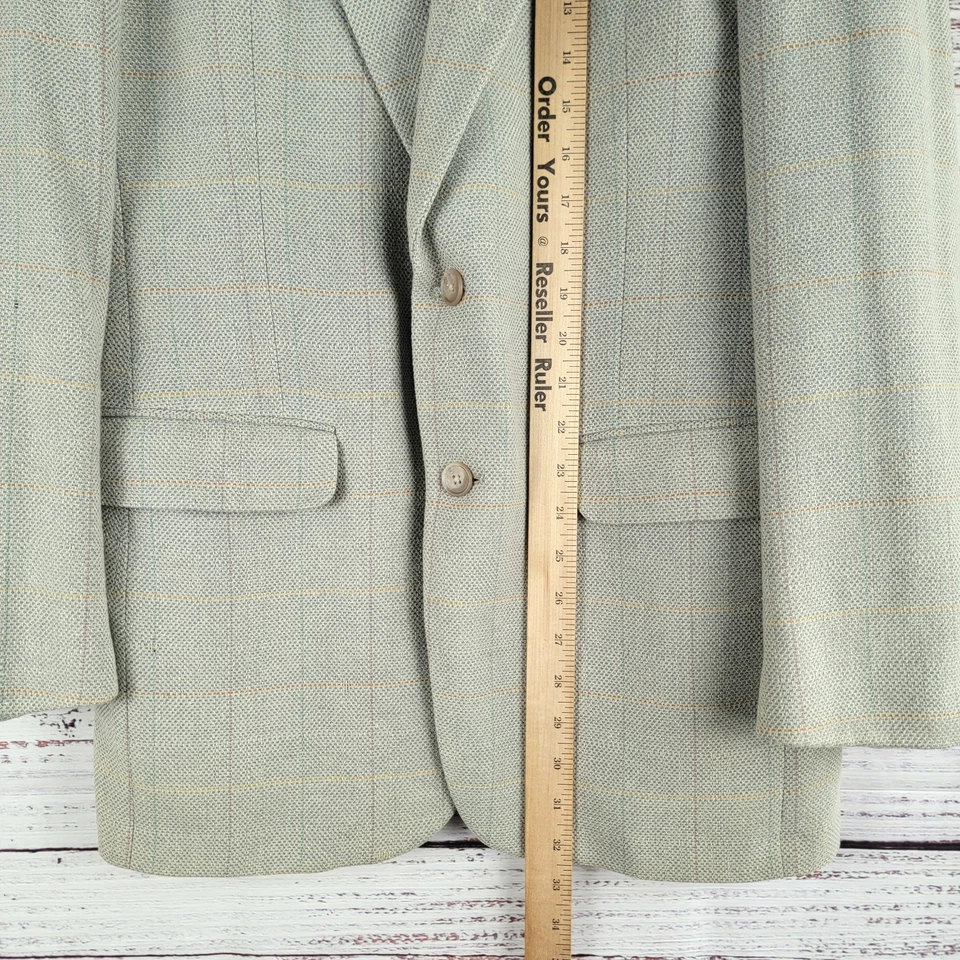 Blazer deportivo a cuadros Burberrys 38 100 % lana 2 botones Woolf Brothers EE. UU. DE COLECCIÓN Foto 2 de 4