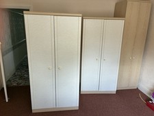 Two Matching Bedroom Wardrobes Each With A Shelf COLLECTION ONLY