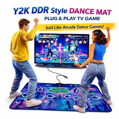 Y2K Double Dance Mania Mat Plug & Play TV Game DDR Style 2 Player NEW Retro