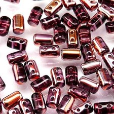 Amethyst Gold Capri Czech Glass Rulla Beads RUL3520060-27101-TB 