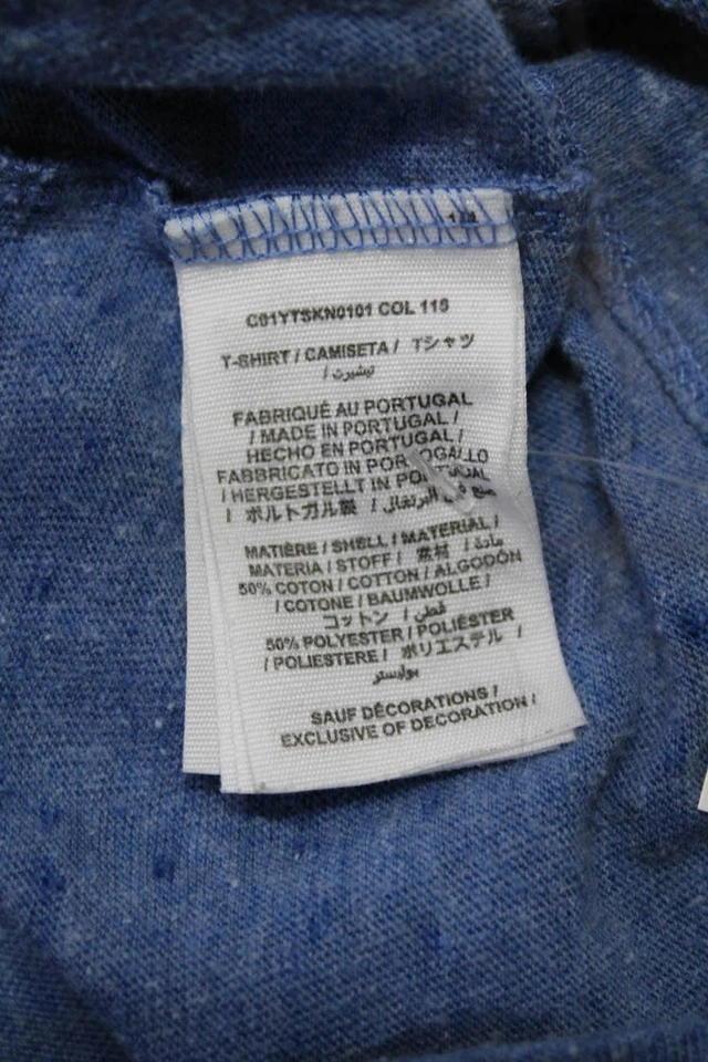 Футболка Bonpoint детская для мальчиков с короткими рукавами синяя хлопковая размер 18 месяцев - Изображение 3 из 4