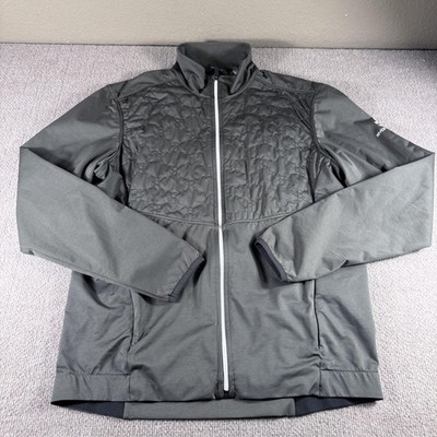 Galvin Green Jacket Mens Medium Gray IFC-1 Quilted Full Zip Golf River Crest