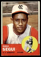 1963 Topps Diego Segui RC Kansas City Athletics #157