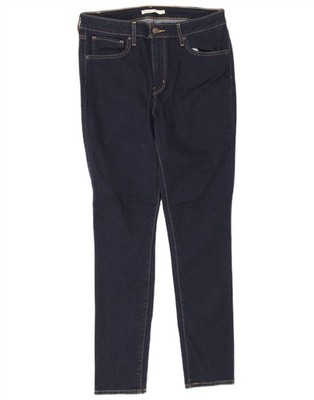 Levi's Damen 721 High Rise Skinny Jeans W32 L30 Navy Blau Baumwolle FW19