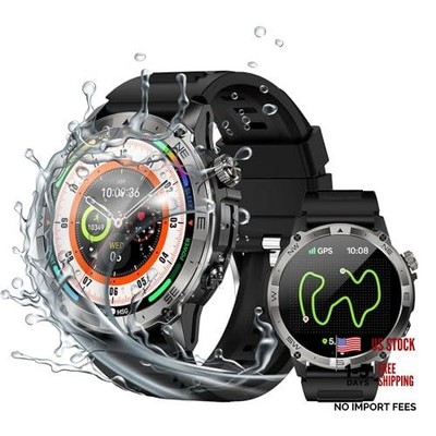 3 ATM Waterproof Amoled Smart Watch with GPS,Compass, Altitude,Air Jet Black