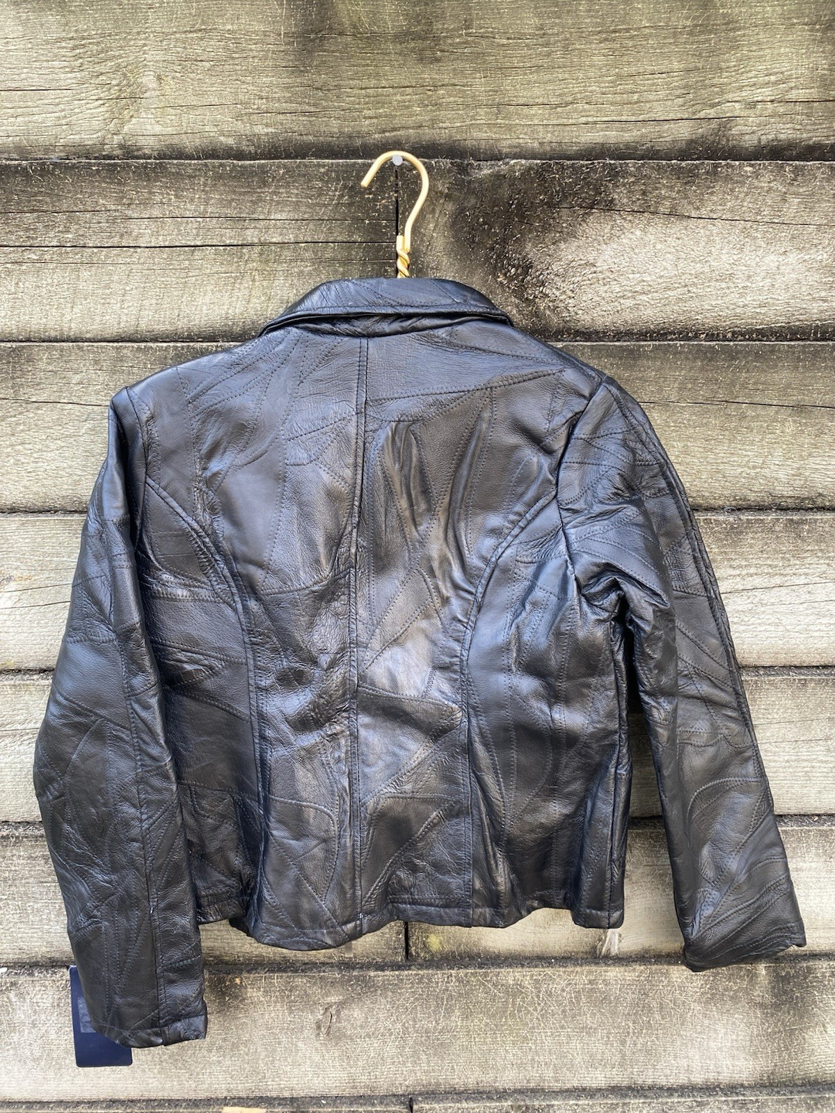 Leather Works Genuine Jacket Patchwork Motorcycle… - image 13