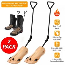 1 Pair Boot Stretcher Wooden Shoe Shaper Western Cowboy Boot Expander for Men .